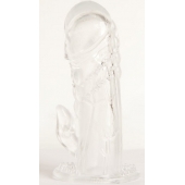 Прозрачная гелевая насадка с клиторальным отростком - 13 см. - Toyfa Basic - в Ижевске купить с доставкой