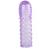 Насадка гелевая фиолетовая с точками, шипами и наплывами - 13,5 см. - Toyfa Basic - в Ижевске купить с доставкой