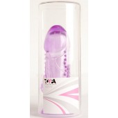 Фиолетовая гелевая насадка с шипами - 13 см. - Toyfa Basic - в Ижевске купить с доставкой