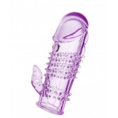 Фиолетовая насадка с коготком и шипами - 13 см. - Toyfa Basic - в Ижевске купить с доставкой