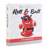 Стимулирующий презерватив-насадка Roll   Ball Strawberry - Sitabella - купить с доставкой в Ижевске