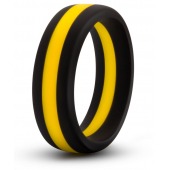 Черно-желтое силиконовое эрекционное кольцо Silicone Go Pro Cock Ring - Blush Novelties - в Ижевске купить с доставкой