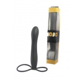 Черная насадка на пенис для двойной стимуляции Mojo BlackJack - 15 см. - Seven Creations - в Ижевске купить с доставкой