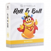 Стимулирующий презерватив-насадка Roll   Ball Banana - Sitabella - купить с доставкой в Ижевске