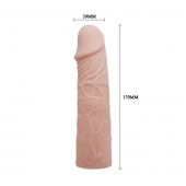 Закрытая телесная насадка-фаллос - 17 см. - Sex Expert - в Ижевске купить с доставкой