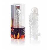 Закрытая прозрачная рельефная насадка Crystal sleeve - 13 см. - Erowoman-Eroman - в Ижевске купить с доставкой