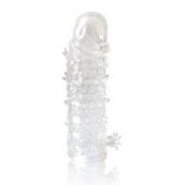 Закрытая прозрачная рельефная насадка Crystal sleeve - 13 см. - Erowoman-Eroman - в Ижевске купить с доставкой
