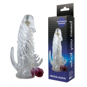 Закрытая прозрачная вибронасадка на пенис Crystal Sleeve Vibe - Erowoman-Eroman - в Ижевске купить с доставкой