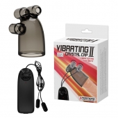 Дымчатая насадка-мастурбатор с вибрацией Vibrating Crystal Cap II - Baile - в Ижевске купить с доставкой