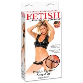 Черный податливый страпон Posable Partner Strap-On - 17,8 см. - Pipedream - купить с доставкой в Ижевске