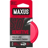 Ультратонкие презервативы в железном кейсе MAXUS Sensitive - 3 шт. - Maxus - купить с доставкой в Ижевске
