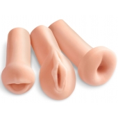 Комплект из 3 мастурбаторов All 3 Holes: вагина, анус, ротик - Pipedream - в Ижевске купить с доставкой