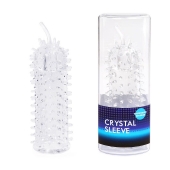 Закрытая рельефная насадка Crystal sleeve с усиками - 12 см. - Erowoman-Eroman - в Ижевске купить с доставкой