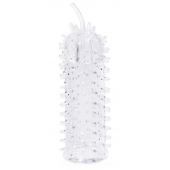 Закрытая рельефная насадка Crystal sleeve с усиками - 12 см. - Erowoman-Eroman - в Ижевске купить с доставкой