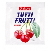 Пробник гель-смазки Tutti-frutti с вишнёвым вкусом - 4 гр. - Биоритм - купить с доставкой в Ижевске