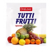 Пробник гель-смазки Tutti-frutti со вкусом тропических фруктов - 4 гр. - Биоритм - купить с доставкой в Ижевске