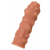 Телесная реалистичная насадка KOKOS Extreme Sleeve 11 с дополнительной стимуляцией - 12,7 см. - KOKOS - в Ижевске купить с доставкой