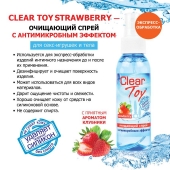 Очищающий спрей для игрушек CLEAR TOY Strawberry - 100 мл. - Биоритм - купить с доставкой в Ижевске