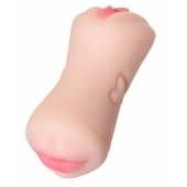 Телесный двусторонний мастурбатор Pretty Mouth - ротик и вагина - ToyFa - в Ижевске купить с доставкой