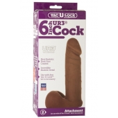 Насадка-мулат для трусиков Vac-U-Lock 6  ULTRASKYN Cock - 17,3 см. - Doc Johnson - купить с доставкой в Ижевске