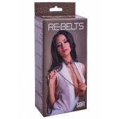 Коричневый поводок и чокер с кольцом Sofi - Rebelts - купить с доставкой в Ижевске