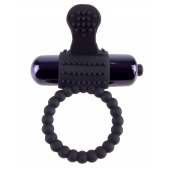 Черное эрекционное виброкольцо Vibrating Silicone Super Ring - Pipedream - в Ижевске купить с доставкой