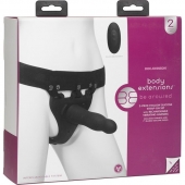 Черный полый вибрострапон Body Extensions BE Aroused - 17,78 см. - Doc Johnson - купить с доставкой в Ижевске