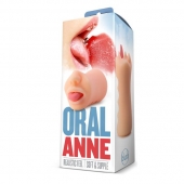 Телесный мастурбатор-ротик с язычком Oral Anne - Blush Novelties - в Ижевске купить с доставкой