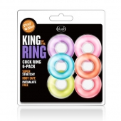 Набор из 6 эрекционных колец King of the Ring - Blush Novelties - в Ижевске купить с доставкой