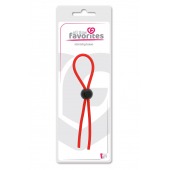 Красное эрекционное лассо с одной бусиной-утяжкой STRETCHY THIN LASSO - Dream Toys - в Ижевске купить с доставкой