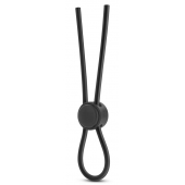 Черное силиконовое лассо на пенис SILICONE LOOP COCK RING - Blush Novelties - в Ижевске купить с доставкой