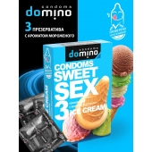 Презервативы для орального секса DOMINO Sweet Sex с ароматом мороженого - 3 шт. - Domino - купить с доставкой в Ижевске