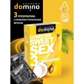 Презервативы для орального секса DOMINO Sweet Sex с ароматом тропических фруктов - 3 шт. - Domino - купить с доставкой в Ижевске