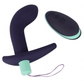 Темно-фиолетовый вибростимулятор простаты с пультом ДУ Remote Controlled Prostate Plug - Orion - в Ижевске купить с доставкой