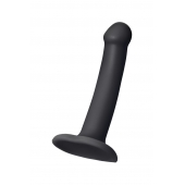 Черный фаллос на присоске Silicone Bendable Dildo S - 17 см. - Strap-on-me - купить с доставкой в Ижевске