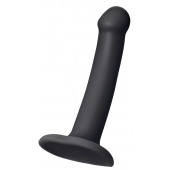 Черный фаллос на присоске Silicone Bendable Dildo S - 17 см. - Strap-on-me - купить с доставкой в Ижевске