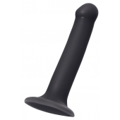 Черный фаллос на присоске Silicone Bendable Dildo M - 18 см. - Strap-on-me - купить с доставкой в Ижевске