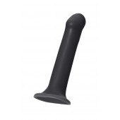 Черный фаллос на присоске Silicone Bendable Dildo L - 19 см. - Strap-on-me - купить с доставкой в Ижевске