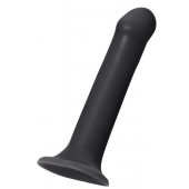 Черный фаллос на присоске Silicone Bendable Dildo L - 19 см. - Strap-on-me - купить с доставкой в Ижевске