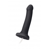 Черный фаллос с имитацией эякуляции Silicon Cum Dildo L - 19,6 см. - Strap-on-me - купить с доставкой в Ижевске