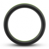 Черно-зеленое эрекционное кольцо Silicone Go Pro Cock Ring - Blush Novelties - в Ижевске купить с доставкой
