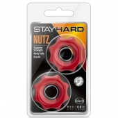 Набор из 2 красных фигурных эрекционных колец NUTZ - Blush Novelties - в Ижевске купить с доставкой