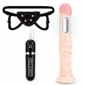 Регулируемые трусики с вибрирующей насадкой - 21 см. - Lux Fetish - купить с доставкой в Ижевске