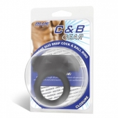 Черное двойное силиконовое кольцо С B GEAR - BlueLine - в Ижевске купить с доставкой