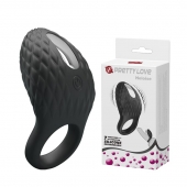 Черное эрекционное виброкольцо с рельефным дизайном Heloise - Baile - в Ижевске купить с доставкой