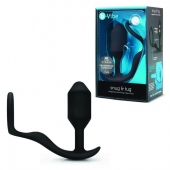 Черное эрекционное кольцо с анальным плагом Snug   Tug - b-Vibe - в Ижевске купить с доставкой