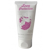 Лубрикант на водной основе с ароматом малины Love Protection Raspberry - 50 мл. - Lola Games - купить с доставкой в Ижевске