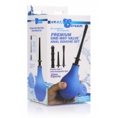 Анальный душ с 3 насадками Premium One-way Valve Anal Douche Set - XR Brands - купить с доставкой в Ижевске