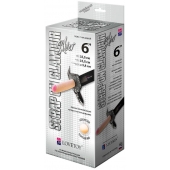 Пояс-трусики с насадкой Glamour Silver - 15,5 см. - LOVETOY (А-Полимер) - купить с доставкой в Ижевске