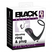 Черное эрекционное кольцо с анальной вибропробкой Vibrating Ring   Plug - Orion - в Ижевске купить с доставкой